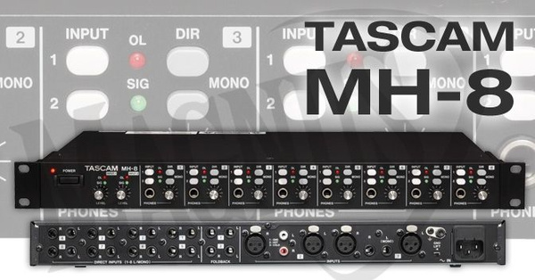 Tascam MH-8 przedwzmacniacz mikrofonowy