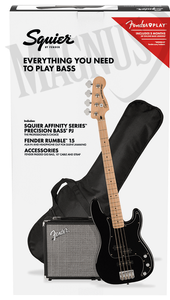 Squier Affinity Precision Bass PJ MN BLK Pack gitara elektryczna