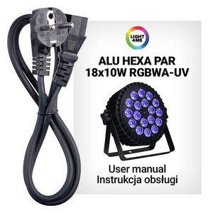 Light4Me Alu Hex Par 18x10W RGBWA-UV - led par