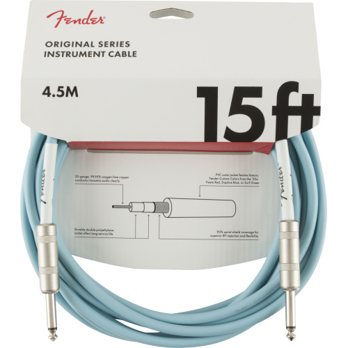 Fender Original kabel jack 4,5m Daphne Blue  kabel instrumentalny