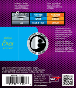 Elixir 11100 PolyWeb Bronze Medium 13-56 struny do gitary akustycznej