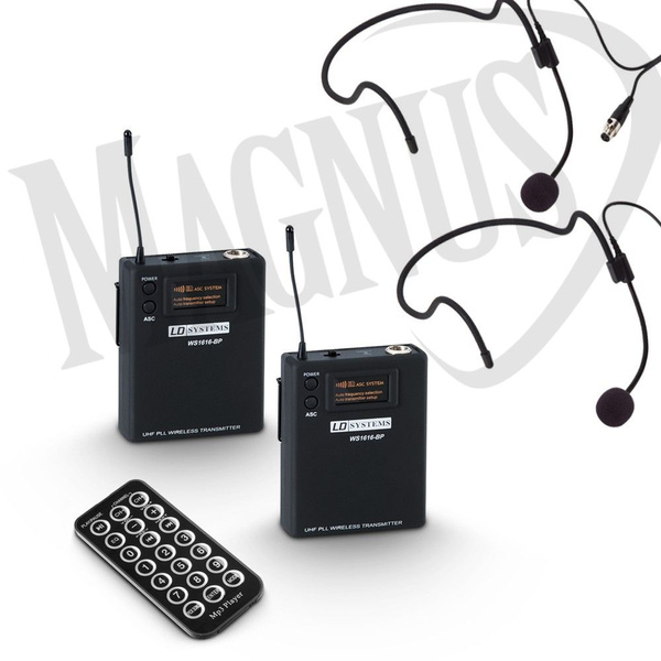 LD Systems ROADBUDDY 10 BPH 2 Zasilana z akumulatorów kolumna Bluetooth z mikserem, 2x bodypack, 2x zestaw słuchawkowy