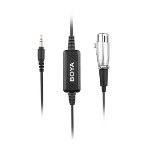 BOYA BY-BCA6 kabel mikrofonowy z wbudowanym przedwzmacniaczem, łączący mikrofon (XLR) ze sprzętem z wejściem 3.5mm TRRS