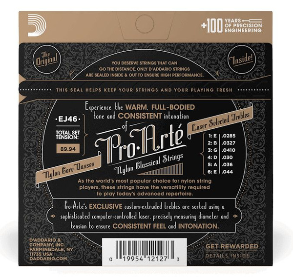 D'Addario EJ46 struny do gitary klasycznej