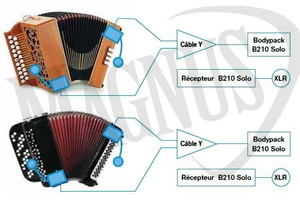 Prodipe UHF DSP AL21 PACK SOLO bezprzewodowy mikrofon do akordeonu