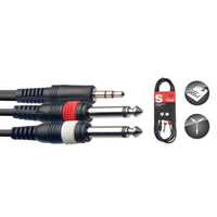 Stagg SYC3/MPS2P E - kabel przejściowy 3m przewód audio