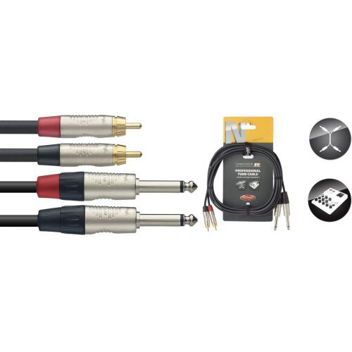 Stagg NTC1.5PCMR  podwójny kabel połączeniowy 1,5m