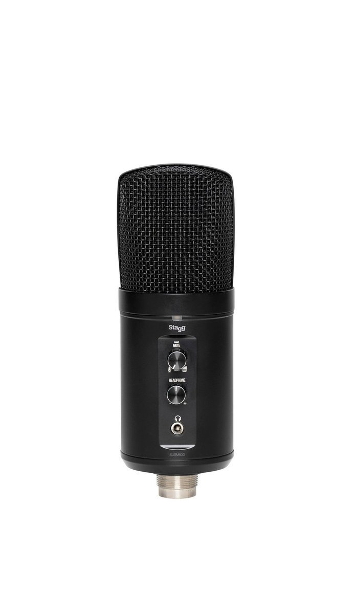 Stagg SUSM60D mikrofon pojemnościowy USB — widok z przodu
