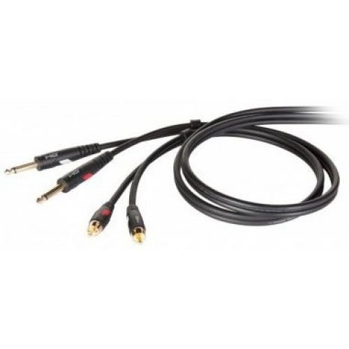 Die Hard DHG535LU3 - Kabel audio 2 x RCA M - 2 x mono jack M 3m przewód audio