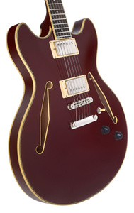 D'Angelico Excel DC Tour Solid Wine gitara elektryczna