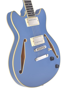 D'Angelico Excel Mini DC Tour Solid Slate Blue gitara elektryczna