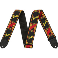 Fender Monogrammed Czarny/Żółty/Czerwony pasek