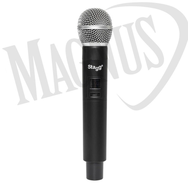 Stagg AS 12B  - dwudrożna kolumna aktywna 300W UHF w zestawie z dwoma mikrofonami