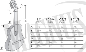 Alhambra 1C HT 1/2 gitara klasyczna