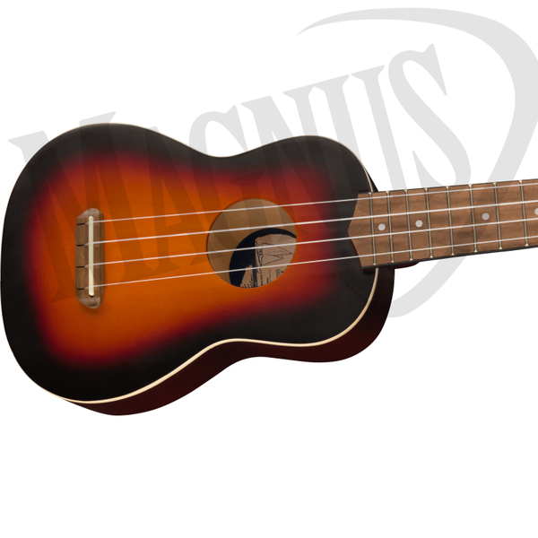 Fender Venice Soprano Uke, Walnut Fingerboard, 2-Color Sunburst ukulele