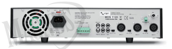 FBT MDS-1120 - wzmacniacz mocy linii 100V z odtwarzaczem MP3 wzmacniacz instalacyjny