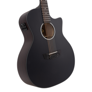 D'angelico Premier Fulton 12 LS Matte Black- gitara elektryczna