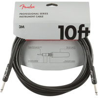 Fender Professional Series kabel, Straight/Straight, 10', Black kabel instrumentalny