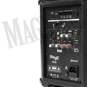 Stagg AS 8B  - dwudrożna kolumna aktywna 250W UHF w zestawie mikrofonem