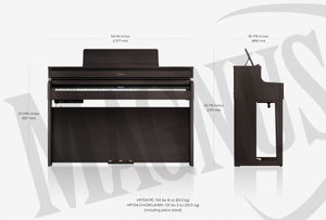 Roland HP704-DR (Dark Rosewood) pianino cyfrowe