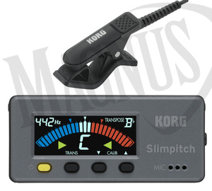 Korg Slimpitch RW - biało-czerwony tuner chromatyczny z mikrofonem na klipsie i kolorowy wyświetlaczem