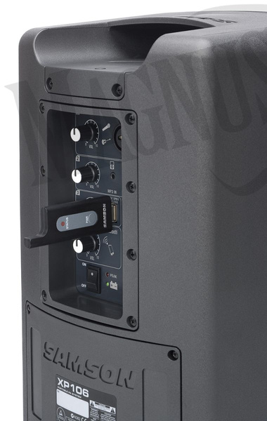 Samson XP106W zestaw nagłośnieniowy z wbudowanym interfejsem Bluetooth i mikrofonem bezprzewodowy XPD1 + akumulator 20h