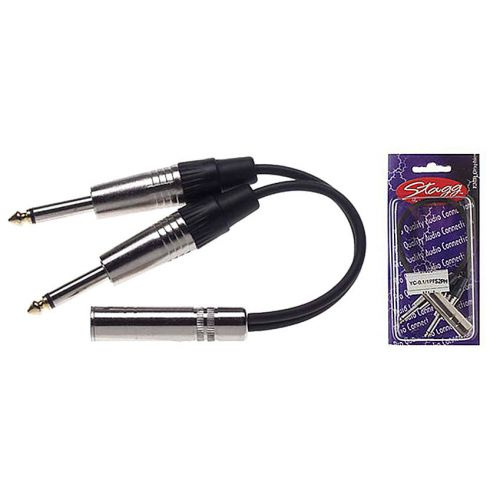 Stagg YC- 0,1/1PFS2P - 2 x mono / 1 x stereo  przewód audio