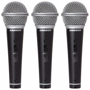 Samson R21S  3 uniwersalne mikrofony dynamiczne z wyłącznikiem