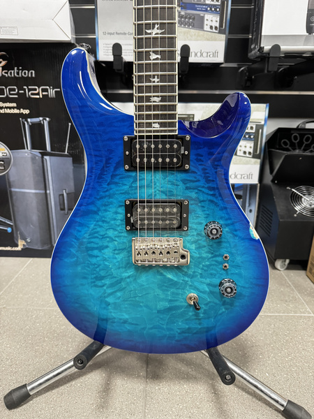 PRS SE Custom 24-08 Quilt Lake Blue - gitara elektryczna - uszkodzona