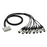 Alva AES25-4F4MPRO1 - Kabel D-Sub25 - 4 x XLRf / 4 x XLRm 1m przewód audio