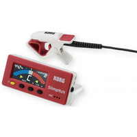 Korg Slimpitch RW - biało-czerwony tuner chromatyczny z mikrofonem na klipsie i kolorowy wyświetlaczem