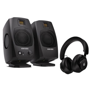 Adam Audio D3V BK + H200 - para monitorów aktywnych ze słuchawkami