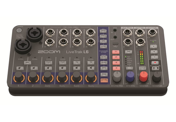 Zoom L-6 LiveTrak - 10-cio ścieżkowy cyfrowy mikser i rejestrator