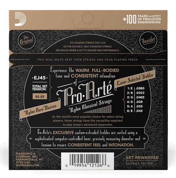 D'Addario EJ 45 struny do gitary klasycznej