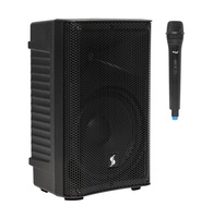 Stagg AS 10B - dwudrożna kolumna aktywna 250W UHF w zestawie z mikrofonem