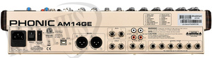 Phonic AM14GE mikser analogowy z interfejsem USB, menu PL, odtwarzaczem (USB/SD) MP3, WAV, FLAC i Bluetooth