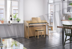 Roland HP702 LA (Light Oak) pianino cyfrowe z Bluetooth, 3D Ambience, aplikacja do nauki