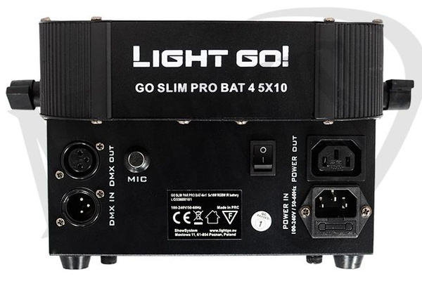 Light GO! Slim Par Pro Bat 4 reflektor par