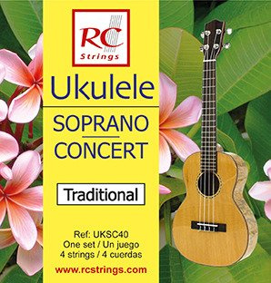 Royal Classics UKSC40 Ukulele Soprano-Concert set. Clear Nylon - Struny do Ukulele struny do gitary klasycznej