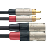 Stagg NTC3PR MR  - podwójny kabel połączeniowy 3m