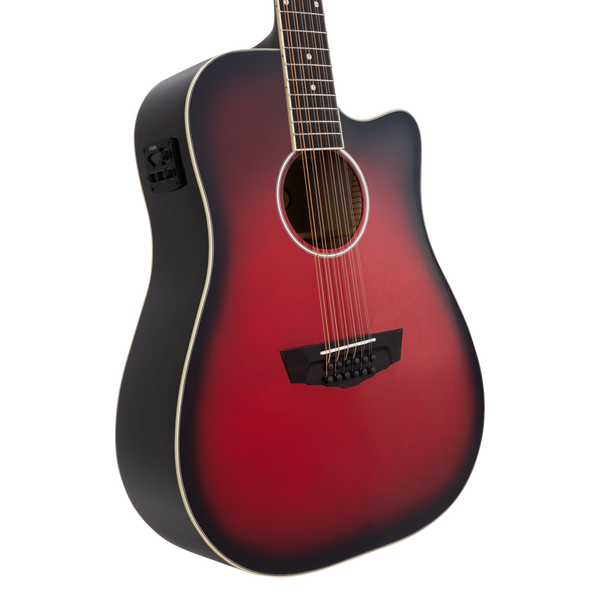 D'angelico Premier Bowery 12 LS Cherry Burst - gitara elektroakustyczna 12-strunowa