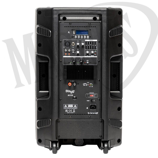 Stagg AS 12B  - dwudrożna kolumna aktywna 300W UHF w zestawie z dwoma mikrofonami