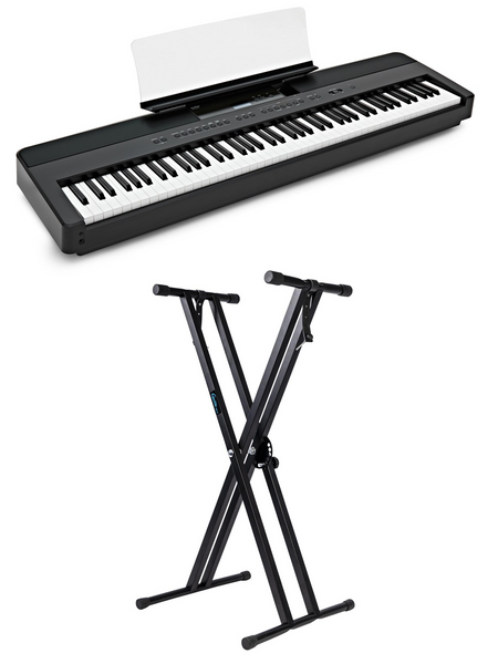 Kawai ES-520 B pianino cyfrowe - zestaw ze statywem