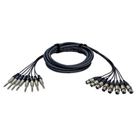 Alva X8T8Pro5 - Kabel 8 x XLRf - 8 x TRS 5m przewód audio