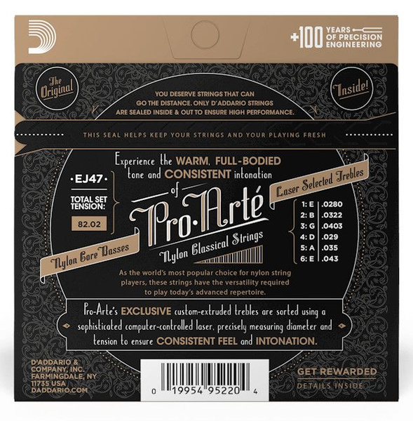 D'Addario EJ 47 struny do gitary klasycznej