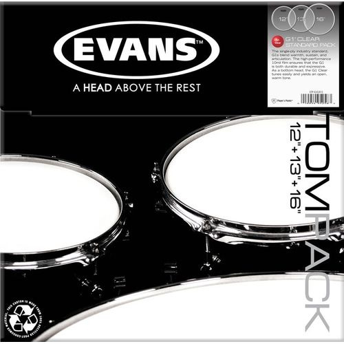 Evans TomPack G1 Clear Standard zestaw naciągów perkusyjnych