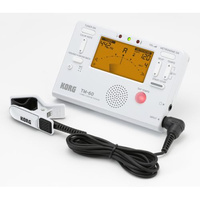 Korg TM60C White Tuner/Metronom + Mikrofon Kontaktowy metronom