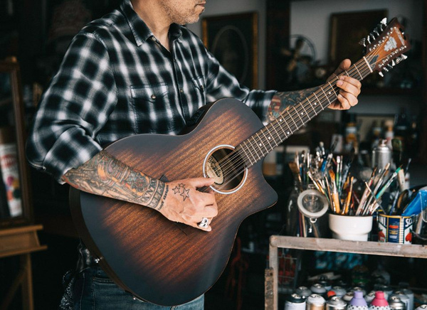 D'angelico Premier Fulton LS Aged Mahogany gitara akustyczna 12-strunowa
