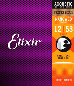 Elixir 16052 Phosphor Bronze Light 12-53 NW struny do gitary akustycznej