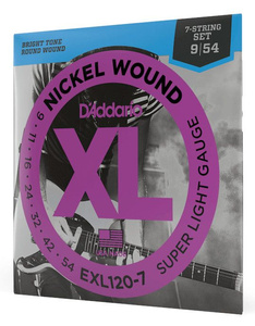 D'Addario EXL 120-7 struny do gitary elektrycznej